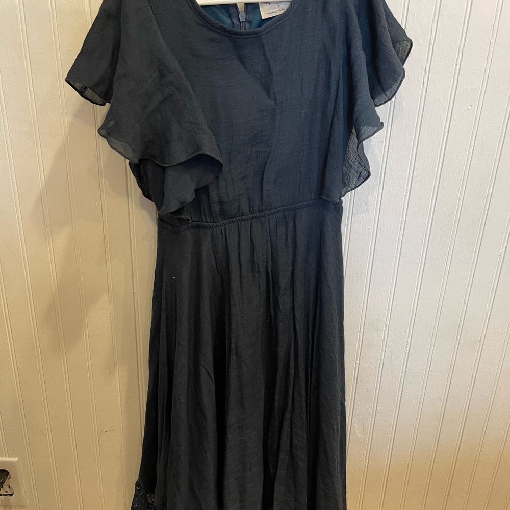 Joyfolie dark blue dress, worn once.
